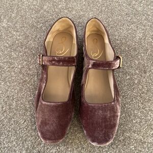 SAM EDELMAN velvet mary jane flats size 8